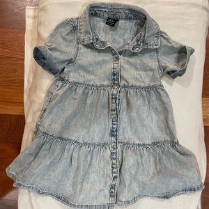 Baby Gap girls denim button up dress (18-24M)